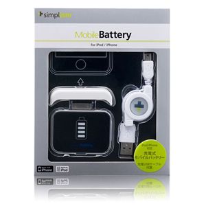 gjeB iPod/iPhonepoCobe[(zCg)[MobileBattery for iPod/iPhone White] TR-MBI-WT摜1