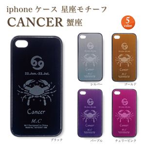 yiphoneP[X `[t CANCER Iziphone4^4S Ή S[h摜1