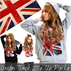 yjIWbN Wbvp[J[zUNION JACK ZIP PARKA ubN摜1