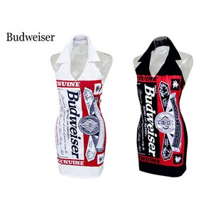 Budweiser バドガールＶネック襟付ワンピース ブラック Lサイズ