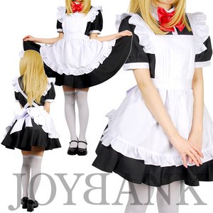 正統派☆ベーシックスタイルのリボンメイドワンピース/Sサイズ