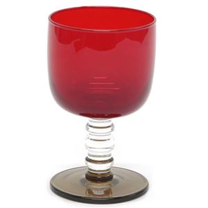 marimekko（マリメッコ） SUKAT MAKKARALLA STEMWARE 300ml 63943 310 red／clear／smoke カラー ワイングラス 脚付グラス
