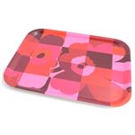 marimekko（マリメッコ） 67489 330 red／pink RUUTU-UNIKKO Plywood TRAY 27X20m トレイ キッチントレー