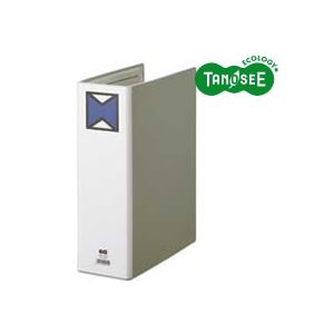 （まとめ）TANOSEE パイプ式ファイル 片開き A4タテ 80mmとじ グレー 10冊