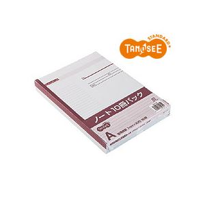 （まとめ）TANOSEE パックノート セミB5 A罫30枚 10冊パック×5セット