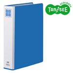 （まとめ）TANOSEE 両開きパイプ式ファイルE A4タテ 40mmとじ 青 30冊