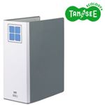 （まとめ）TANOSEE 両開きパイプ式ファイルE A4タテ 100mmとじ グレー 30冊