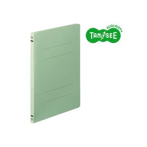 （まとめ）TANOSEE フラットファイル バインダー 2穴 E A4タテ 150枚収容 グリーン 10冊入×20パック