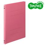 （まとめ）TANOSEE フラットファイル バインダー 2穴 E A4タテ 150枚収容 ピンク 10冊入×20パック