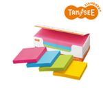 （まとめ）TANOSEE 強粘着ふせん 75×75mm 混色 100枚 10冊入×3パック