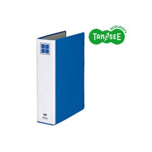 （まとめ）TANOSEE 片開きパイプ式ファイルE A4タテ 50mmとじ 青 30冊