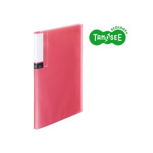 （まとめ）TANOSEE クリアブック（透明表紙） A4タテ 12ポケット ピンク 60冊
