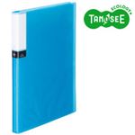 （まとめ）TANOSEE クリアブック（透明表紙） A4タテ 36ポケット ブルー 30冊