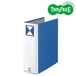 （まとめ）TANOSEE 両開きパイプ式ファイル A4タテ 90mmとじ 青 10冊