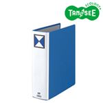 （まとめ）TANOSEE 両開きパイプ式ファイル A4タテ 70mmとじ 青 30冊