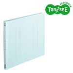 （まとめ）TANOSEE フラットファイル バインダー 2穴 ＜スタンダードカラー＞A4ヨコ 150枚収容 青 10冊入×10パック