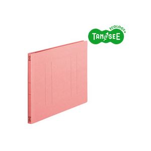 （まとめ）TANOSEE フラットファイル バインダー 2穴 ＜スタンダードカラー＞A4ヨコ 150枚収容 ピンク 10冊入×10パック