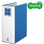 （まとめ）TANOSEE 片開きパイプ式ファイルE A4タテ 100mmとじ 青 10冊