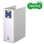 （まとめ）TANOSEE パイプ式ファイル 片開き A4タテ 100mmとじ グレー 10冊