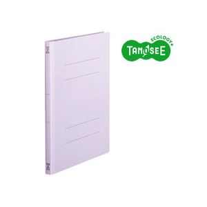 （まとめ）TANOSEE フラットファイル バインダー 2穴 ＜スタンダードカラー＞A4タテ 150枚収容 紫 10冊入×20パック