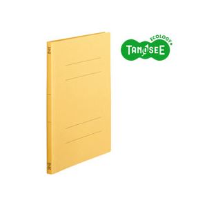 （まとめ）TANOSEE フラットファイル バインダー 2穴 ＜スタンダードカラー＞A4タテ 150枚収容 黄 10冊入×20パック