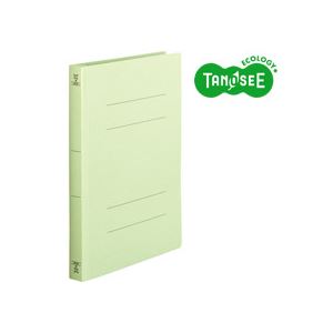 （まとめ）TANOSEE フラットファイル バインダー 2穴 ＜厚とじW＞A4タテ 250枚収容 緑 10冊入×20パック