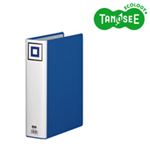 （まとめ）TANOSEE 両開きパイプ式ファイルV A4タテ 60mmとじ 青 30冊