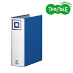 （まとめ）TANOSEE 両開きパイプ式ファイルV A4タテ 80mmとじ 青 30冊