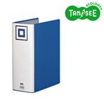 （まとめ）TANOSEE 両開きパイプ式ファイルV A4タテ 100mmとじ 青 30冊