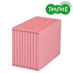 （まとめ）TANOSEE フラットファイル バインダー （NS） A4ヨコ 150枚収容 ピンク 10冊入×10パック