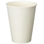 （まとめ） アートナップ エンボスカップ 340ml（11.5オンス） ホワイト 1パック（50個） 【×5セット】