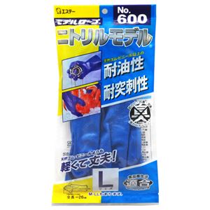 （まとめ） エステー モデルローブ ニトリルモデル No.600 L 1双 【×10セット】