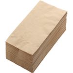 （まとめ） カラーナプキン 2PLY 8つ折 カフェオレ 2PLU-28-C 1パック（50枚） 【×10セット】