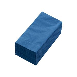 （まとめ） カラーナプキン 2PLY 8つ折 ネイビーブルー 2PLU-28C-N 1パック（50枚） 【×10セット】