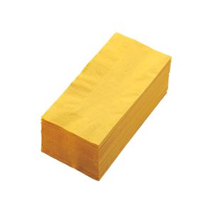（まとめ） カラーナプキン 2PLY 8つ折 レモン 2PLU-28-L 1パック（50枚） 【×10セット】