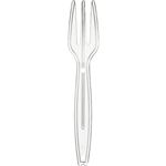 （まとめ） サンナップ 試食用 ミニフォーク 90mm 個包装 MF100P-CL 1パック（100本） 【×20セット】