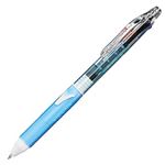 （まとめ） ぺんてる 3色油性ボールペン ビクーニャ 0.7mm （軸色 クリアブルー） BXC37TS 1本 【×15セット】