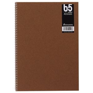 （まとめ） マルマン スパイラルノート セミB5 7mm罫 40枚 セピア N416A-20 1冊 【×20セット】