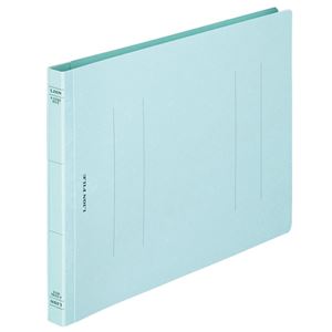 （まとめ） ライオン事務器 フラットファイル（環境） 樹脂押え具 B5ヨコ 150枚収容 背幅18mm 水 A-528KB5E 1セット（10冊） 【×5セット】