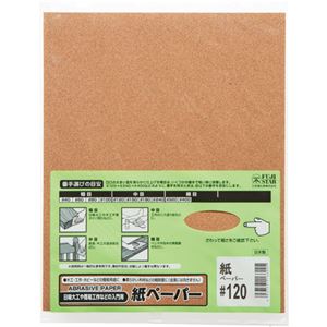 （まとめ） 三共理化学 紙やすり #120 #120-10P 1セット（10枚） 【×5セット】
