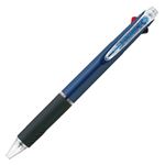 （まとめ） 三菱鉛筆 3色ボールペン ジェットストリーム 0.5mm （軸色 ネイビー） SXE340005.9 1本 【×15セット】