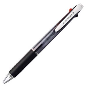 （まとめ） 三菱鉛筆 3色ボールペン ジェットストリーム 0.7mm （軸色 黒） SXE340007.24 1本 【×15セット】
