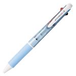 （まとめ） 三菱鉛筆 3色ボールペン ジェットストリーム 0.7mm （軸色 水色） SXE340007.8 1本 【×15セット】