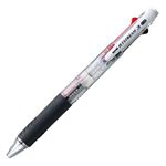 （まとめ） 三菱鉛筆 3色ボールペン ジェットストリーム3 0.38mm 軸色（透明） SXE340038.T 1本 【×15セット】