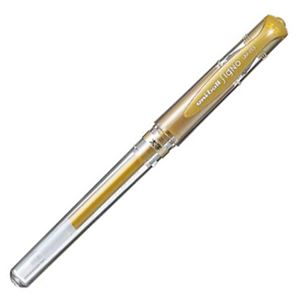 （まとめ） 三菱鉛筆 ゲルインクボールペン ユニボール シグノ 太字 1.0mm 金 UM153.25 1本 【×40セット】