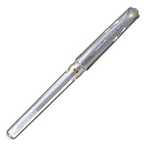 （まとめ） 三菱鉛筆 ゲルインクボールペン ユニボール シグノ 太字 1.0mm 銀 UM153.26 1本 【×40セット】