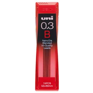 （まとめ） 三菱鉛筆 シャープ SHARP替芯 ユニ ナノダイヤ 0.3mm B U03202NDB 1個（15本） 【×30セット】
