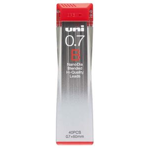 （まとめ） 三菱鉛筆 シャープ SHARP替芯 ユニ ナノダイヤ 0.7mm B U07202NDB 1個（40本） 【×30セット】