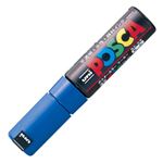 （まとめ） 三菱鉛筆 水性マーカー ポスカ 太字角芯 青 PC8K.33 1本 【×20セット】