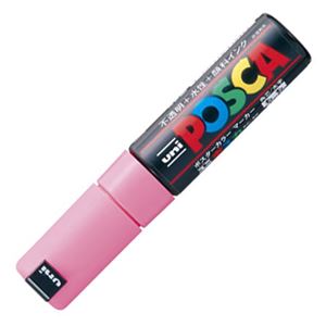 （まとめ） 三菱鉛筆 水性マーカー ポスカ 太字角芯 桃 PC8K.13 1本 【×20セット】